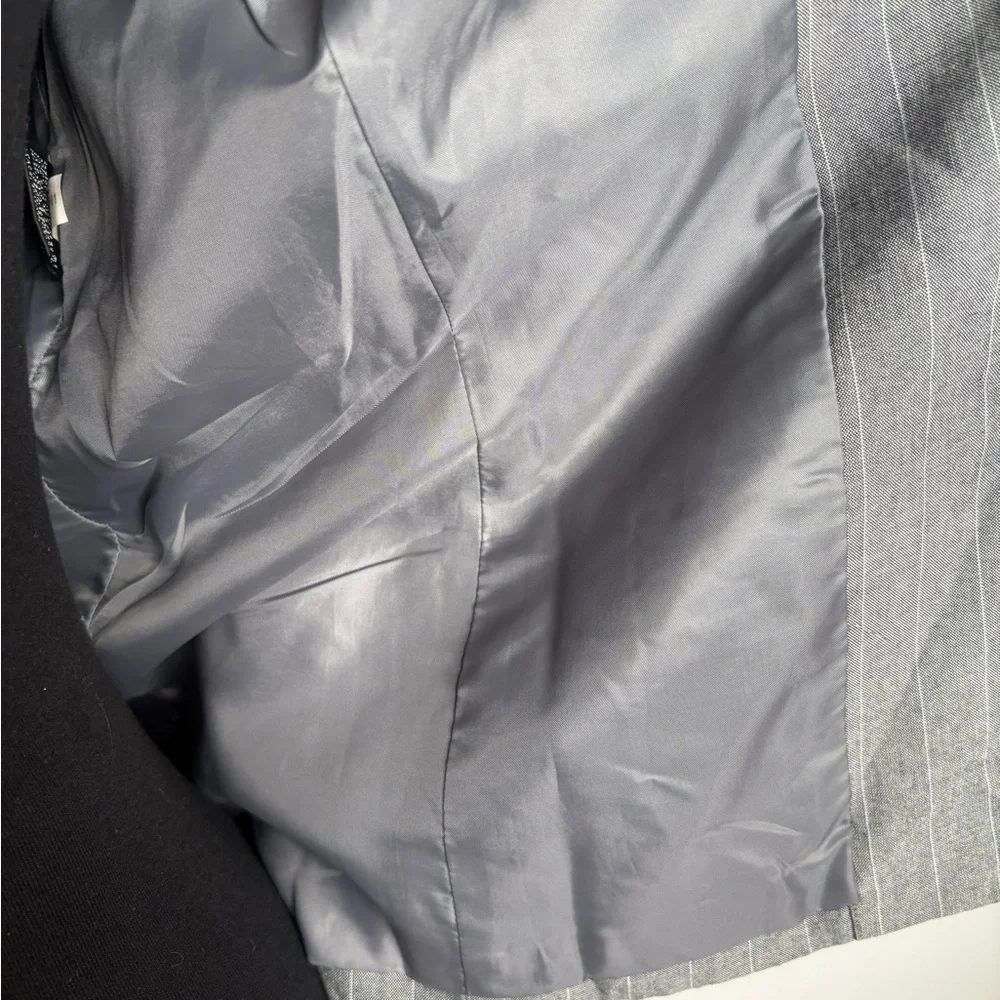 Tahari Gray Pinstripe Blazer
